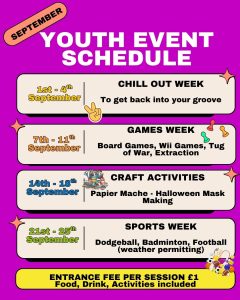 Youth Timetable September